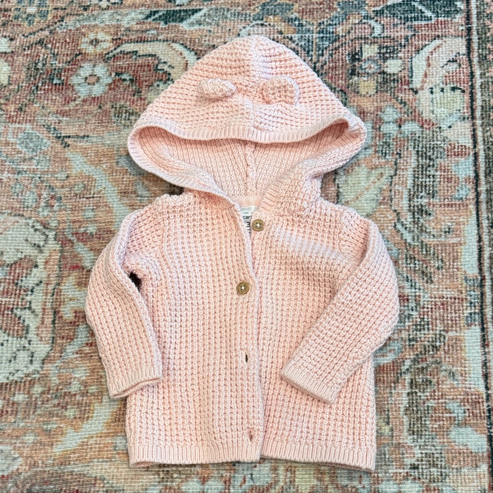 Carter's Pink Knit Hooded Jacket